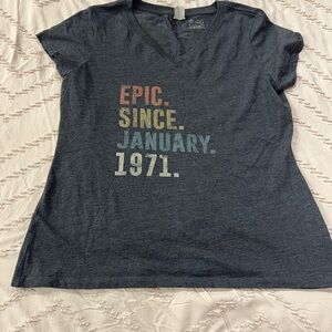 Vintage Graphic Tee in Charcoal